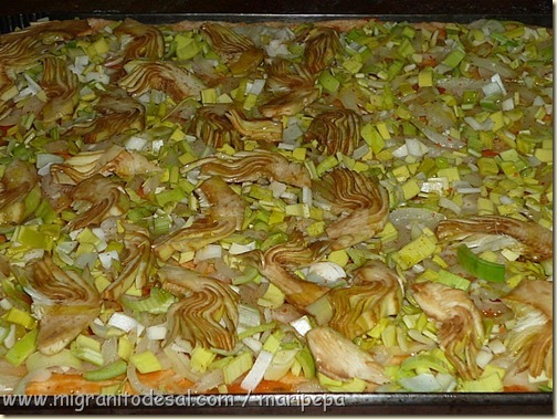 pizza algas cruda